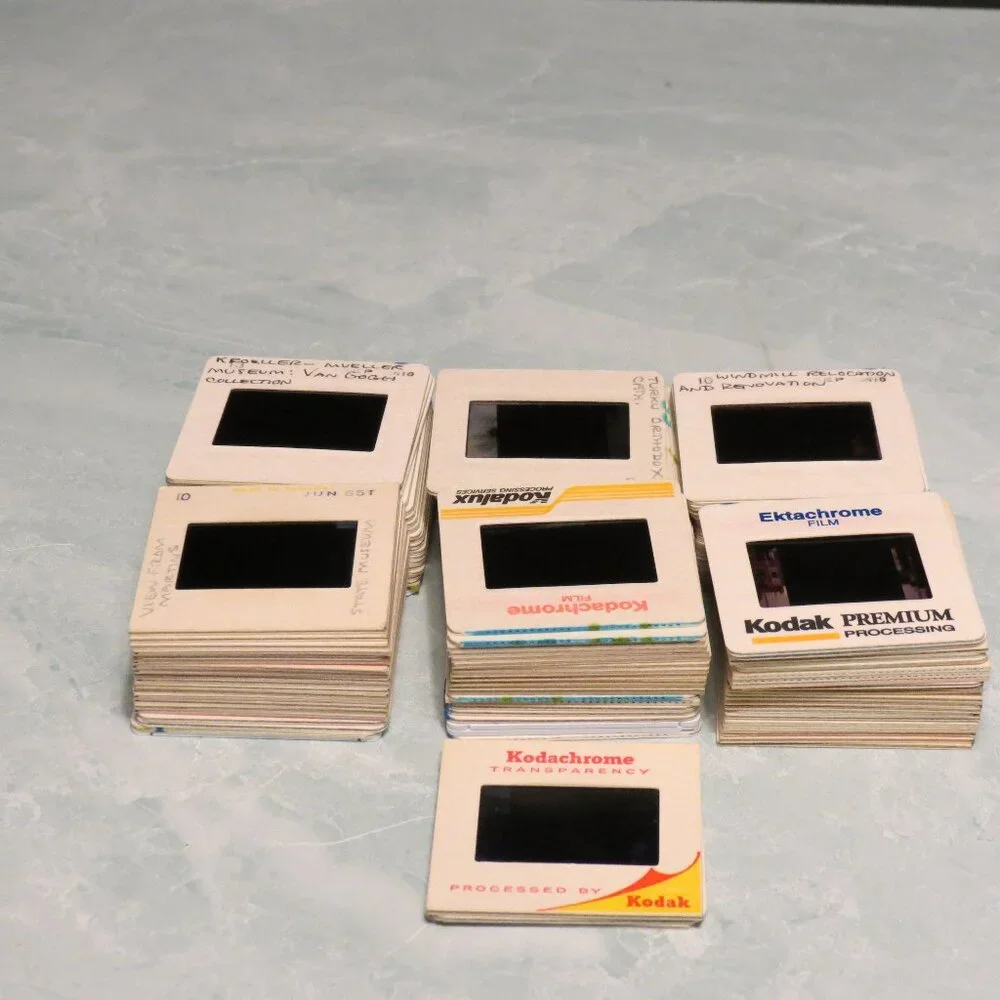 Lot of 123 Vintage Slides from Amsterdam - vacation photos including people and
